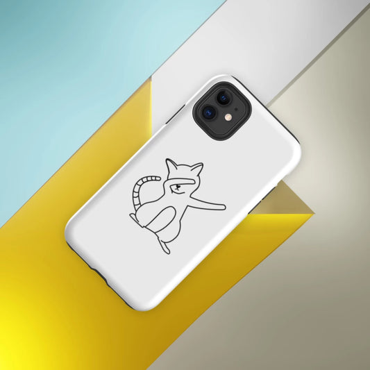 Tough Case for iPhone® - White Cat