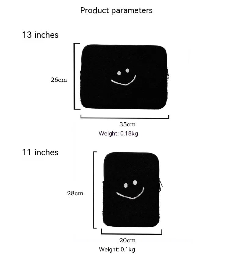 Plush Face iPad/Tablet Laptop Bag